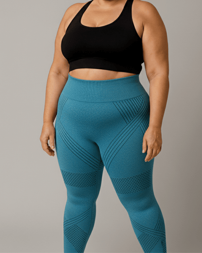 Leggings Anticellulite - Bleu Émeraude - Glow Belle