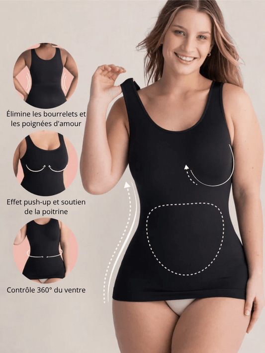 Débardeur Sculptant Quotidien - Noir - Glow Belle