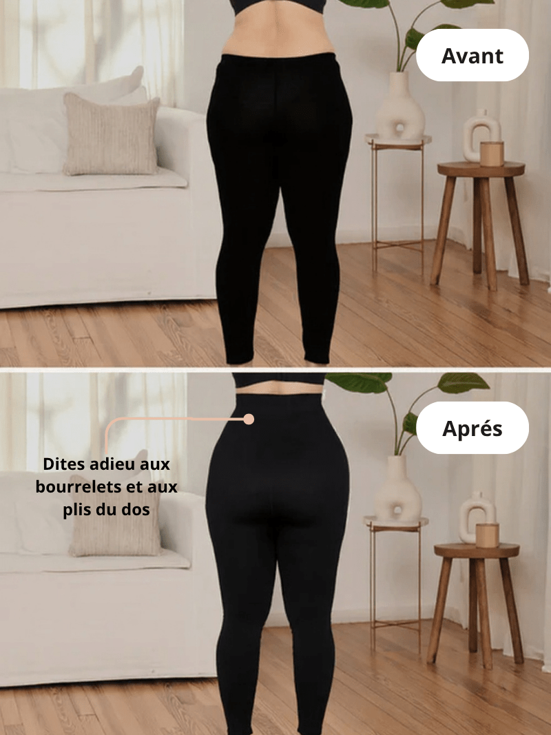 Legging Sculptant Taille Haute - Noir - Glow Belle