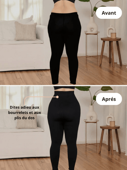 Legging Sculptant Taille Haute - Noir - Glow Belle