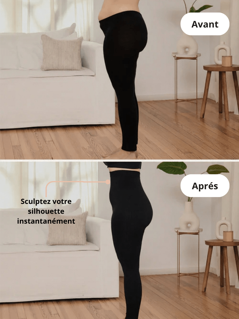Legging Sculptant Taille Haute - Noir - Glow Belle