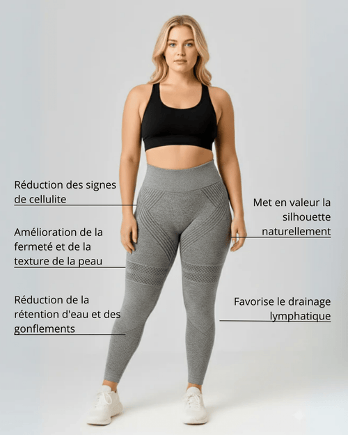 Leggings Anticellulite - Gris - Glow Belle