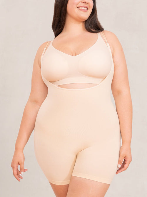 Body Sculptant Buste Ouvert - Soft Taupe - Glow Belle