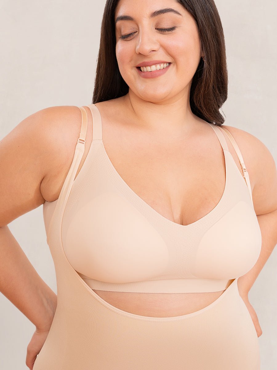 Body Sculptant Buste Ouvert - Soft Taupe - Glow Belle