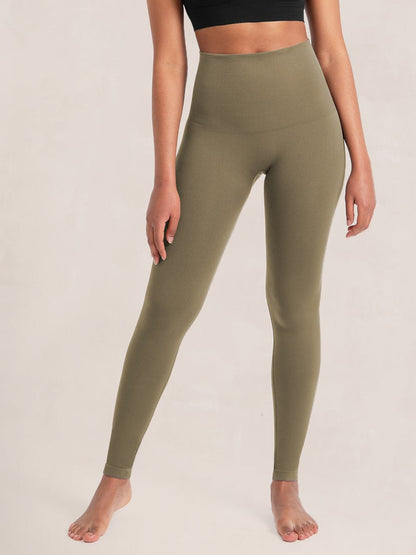 Legging Sculptant Confort Taille Mi - Haute - Olive Dusk - Glow Belle