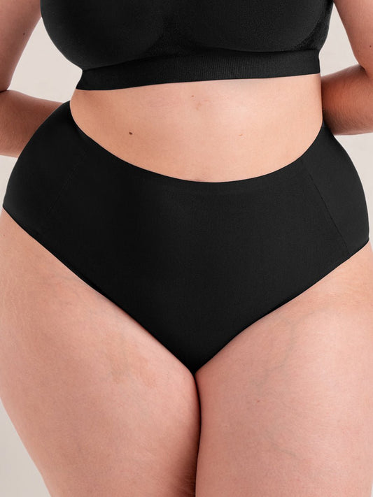 Culotte Invisible Taille Mi - Haute - Noir - Glow Belle